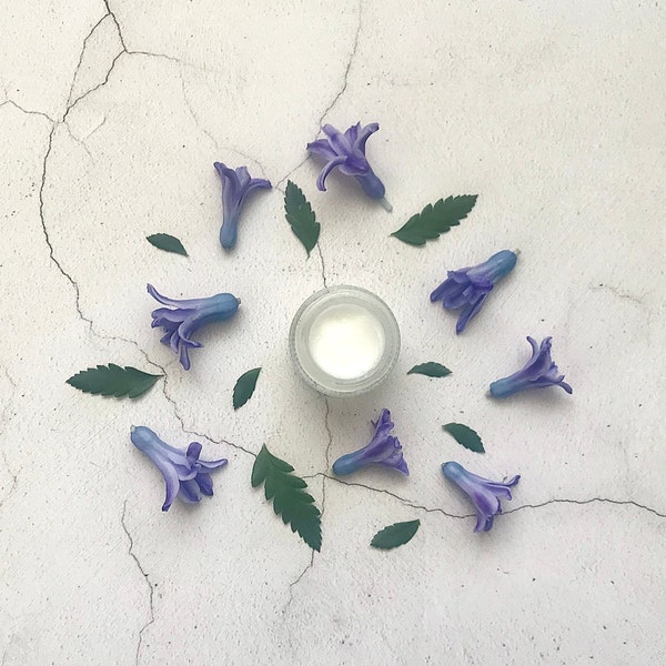 Hyacinth Flower, Enfleurage Pomade Vegan Botanical Organic Natural Solid Perfume.