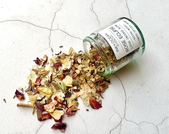 Rose Eclipse Hand Blended Loose Incense With Resins, Herbs, Woods, Spices And Flowers. Grounding, Balancing And Uplifting Blend.