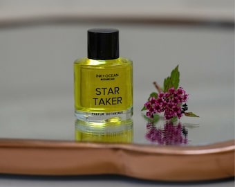 Star Taker Natural Botanical Vegan Perfume Oil. Earthy Woody Herbaceous. Patchouli, Lemon, Cardamom, Bergamot, Lavender , gift boxed.