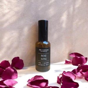 Rose Song botanical mist energy peaceful aura spray, essential oils, floral water hydrosol, crystals