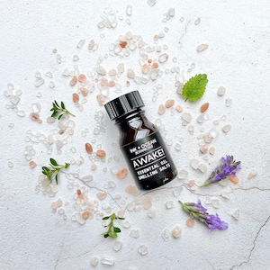 Awake! Smelling salts, uplifting, aromatherapy, essential oils, pink Himalayan salt, Peppermint, Rosemary, Lemongrass, Grapefruit