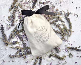 Singular herb Lavender dream pillow, pouch with organically grown garden lavender