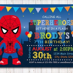 Spiderman Baby Dusche Einladung Spiderman Party Superheld Zu Etsy