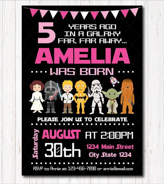 elegant star wars party invitation or 36 star wars party invitations printable elegant star wars party invitation or 36 star wars party invitations printable