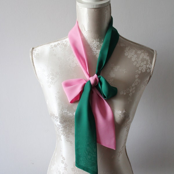 Skinny Scarf pink green detachable removeable accessories for women Neck Scarf Narrow Scarf Choker Neck Tie Bow Scarf classic aka sorority