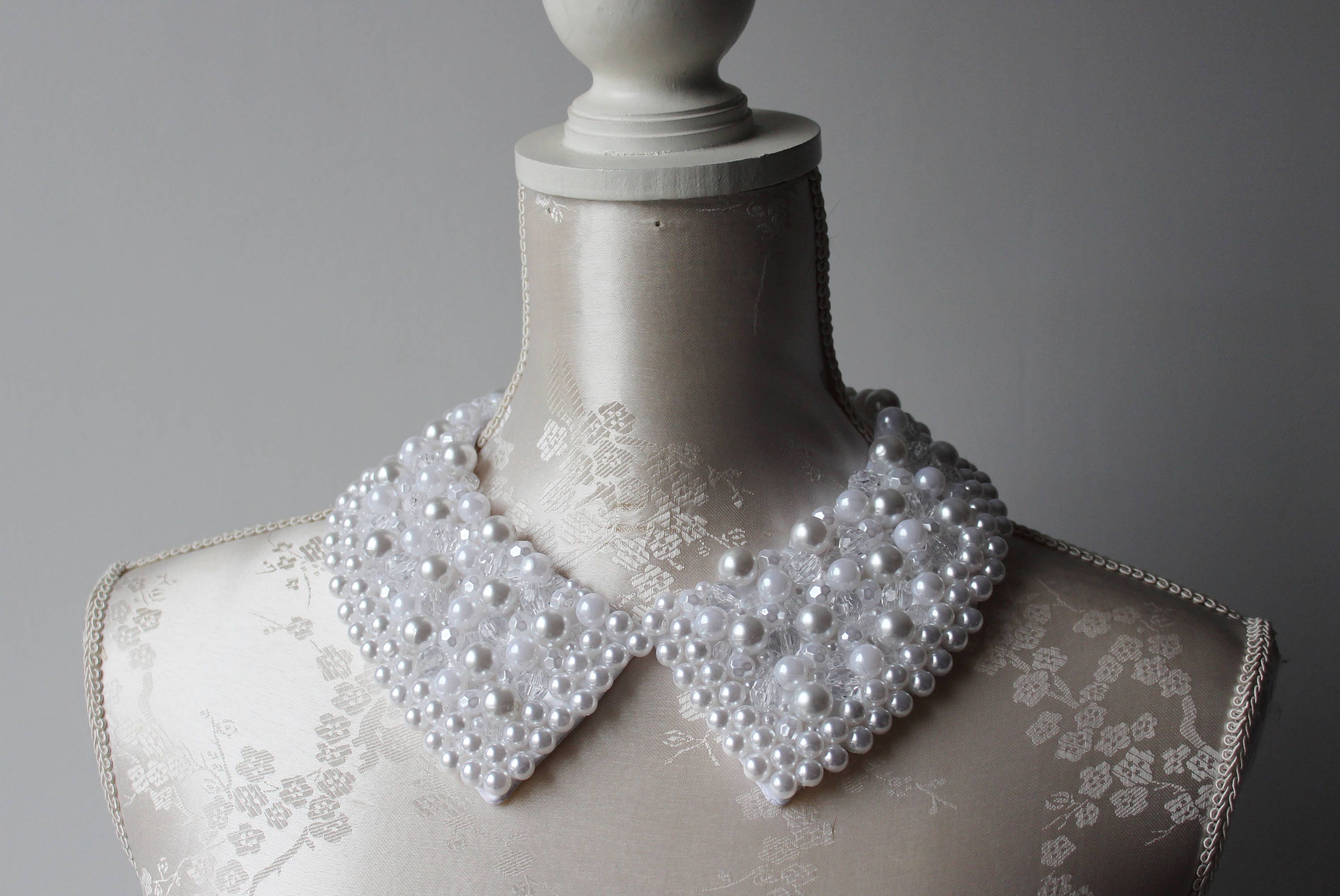2 Pcs Pearl Fake Collar for Women Detachable Elegant Decorative Neckwear Detachable Pearl Collar - Etsy main image 4