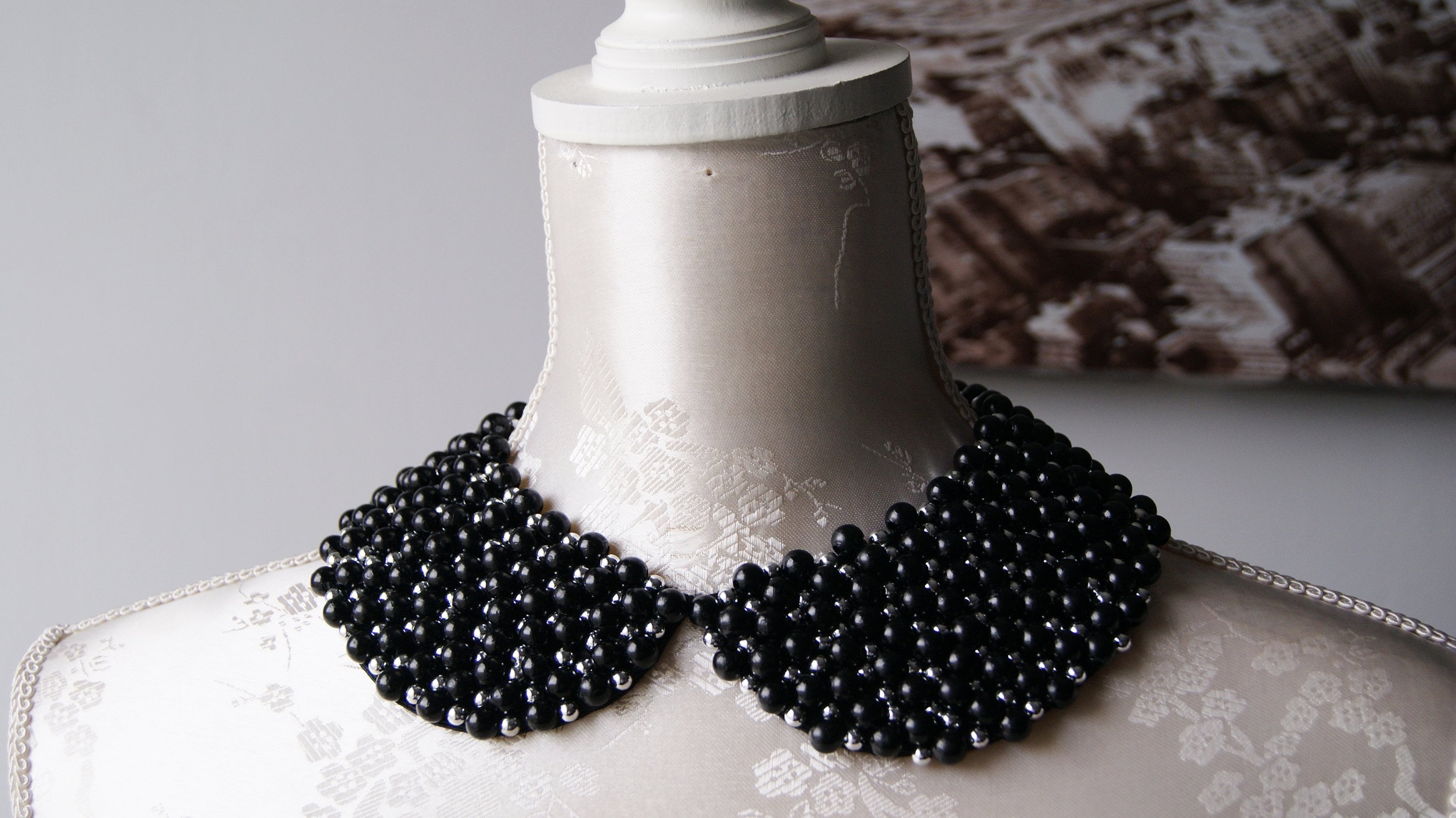 Beaded peter pan collar sale