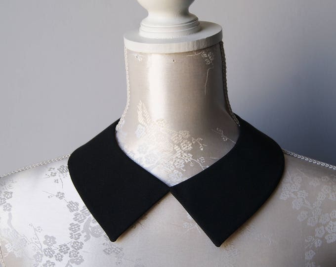 Black Collar Necklace With Ribbon Pointed Shape Detachable Removeable ...