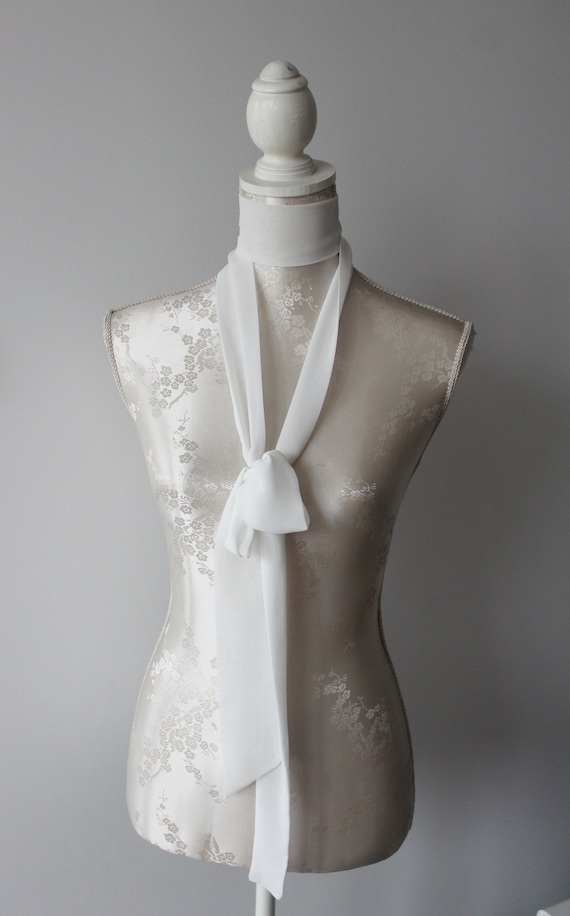 スカーフ LIVIANA CONTI Woman Neck scarf Ivory A5SF12 A11Y2 DOCILA 2 Pieces Versatile Floral Skinny Neck Tie Scarf For