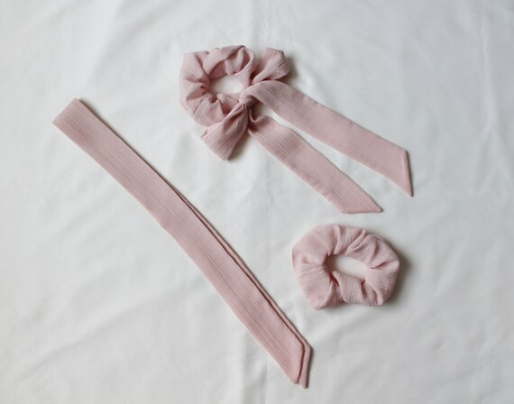 Haargummis Mit Schleife – 4 Stück Satin-Haarbänder, Elastisch, Für Damen & Mädchen