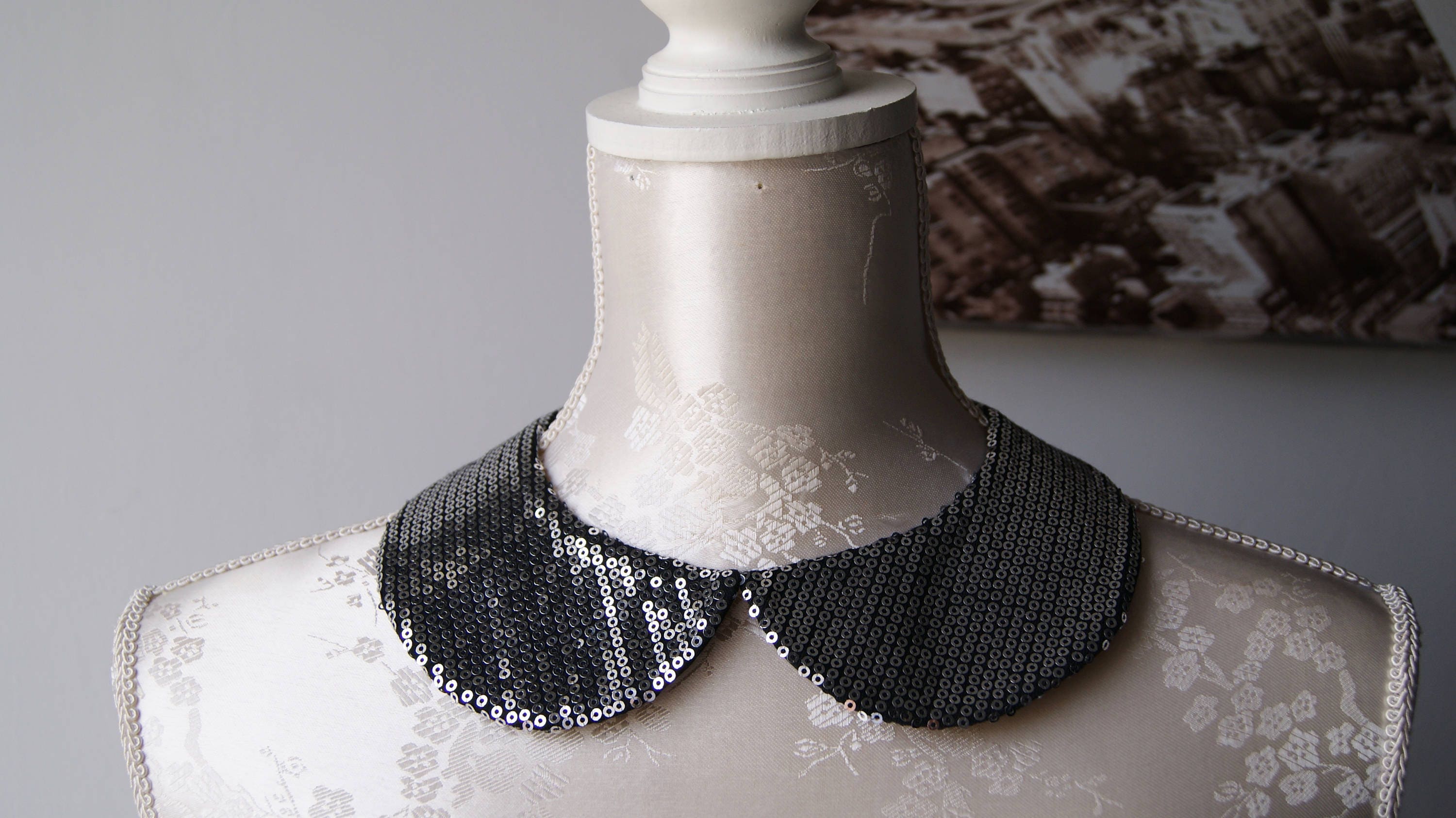 Nordstrom Beaded Peter Pan Collar Necklace - statement Handmade Beaded Peter Pan Collar – Amber Gemstone Statement  main image 2
