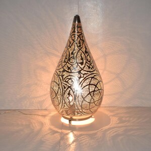 Moroccan Floor Lamp –Brass Gourd Lantern, Boho Moroccan Lighting, Turkish Rustoc Decor, Bedside & Floor Lamp, Luxury Bohemian Style Lighting