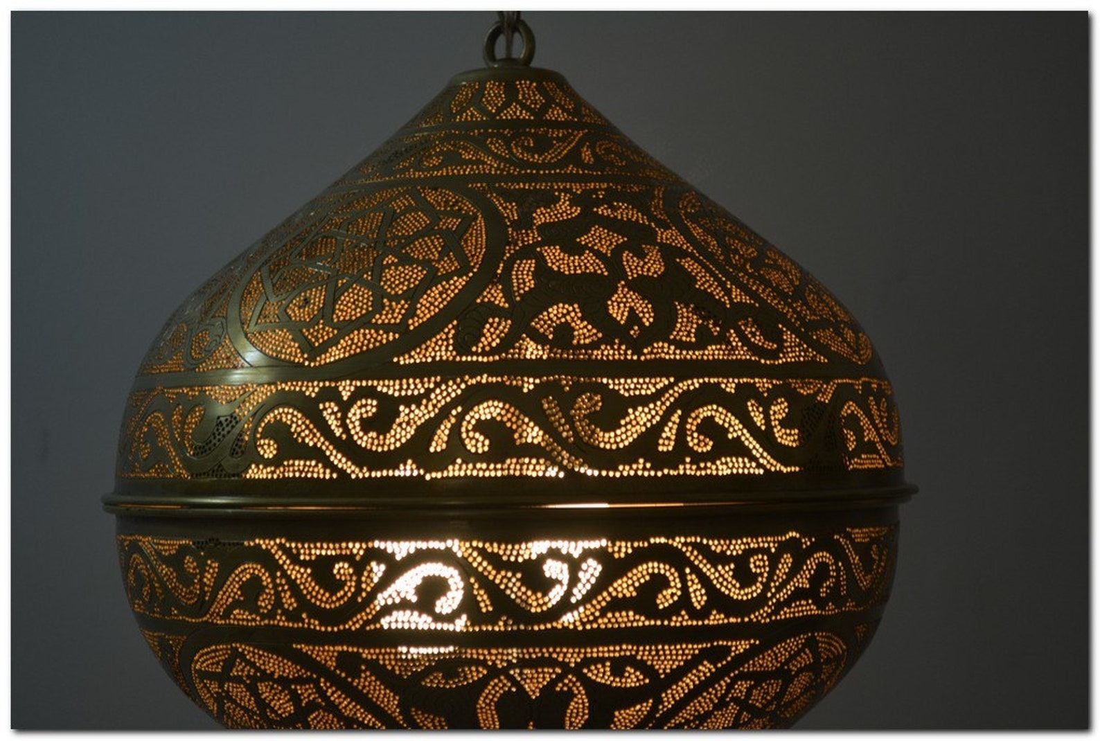 Hanging Brass Moroccan Style Lamps - Etsy