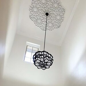 Moroccan Chandelier: Hand-Pierced Shadow Caster (Entryway Foyer, 20 Inch), view 3