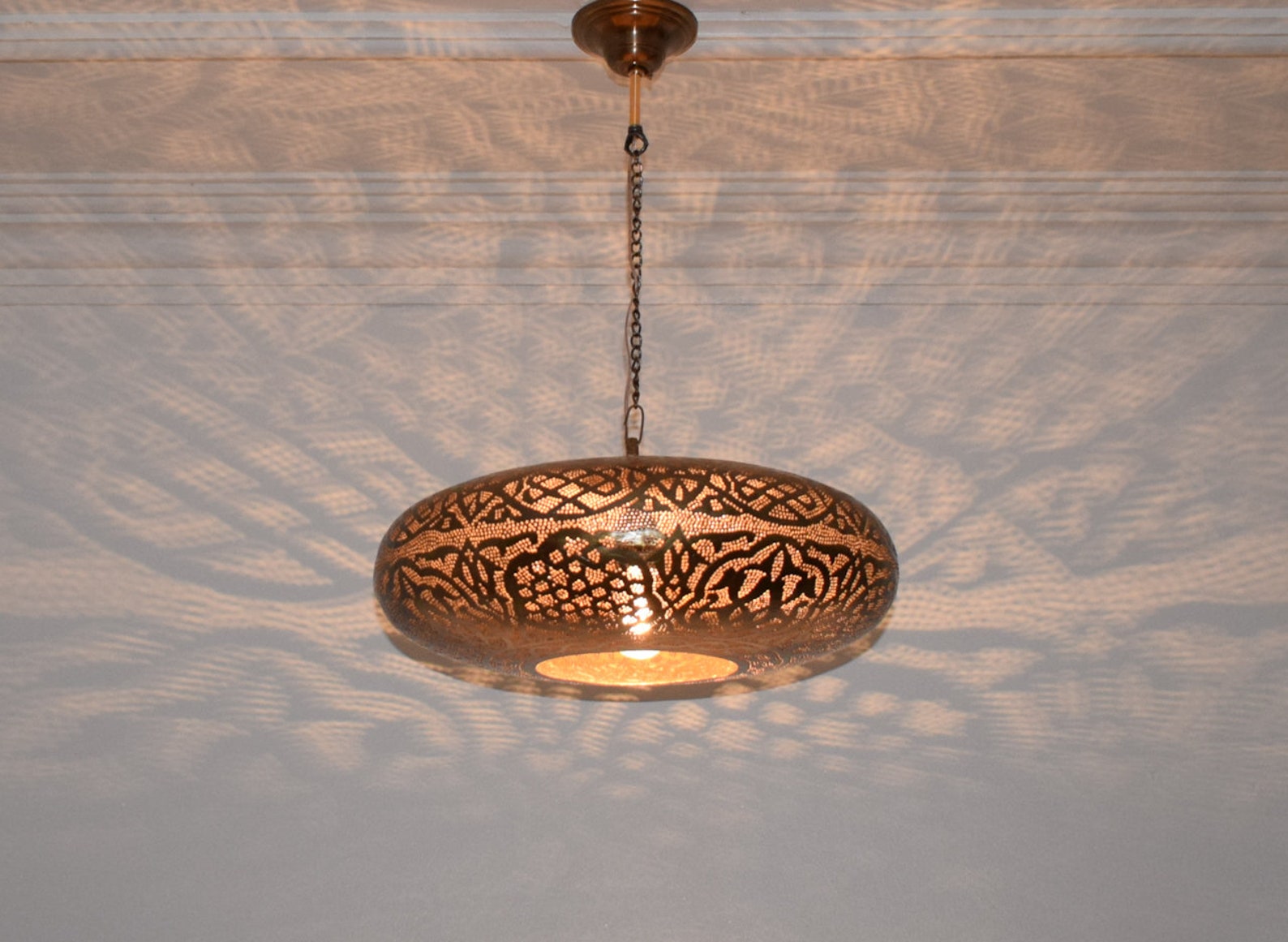 Moroccan Pendant Light-pendant Lighting-moroccan Lamp-bronze - Etsy
