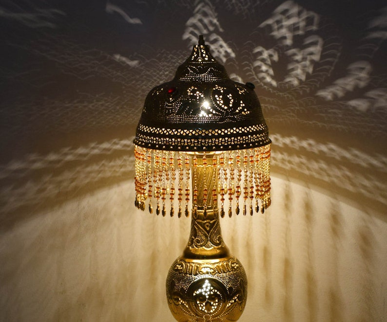 Gold Table Lamp Shade Etsy