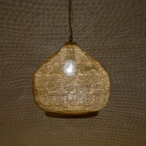 Brass Moroccan Dome Pendant Light - Kitchen Island Lighting