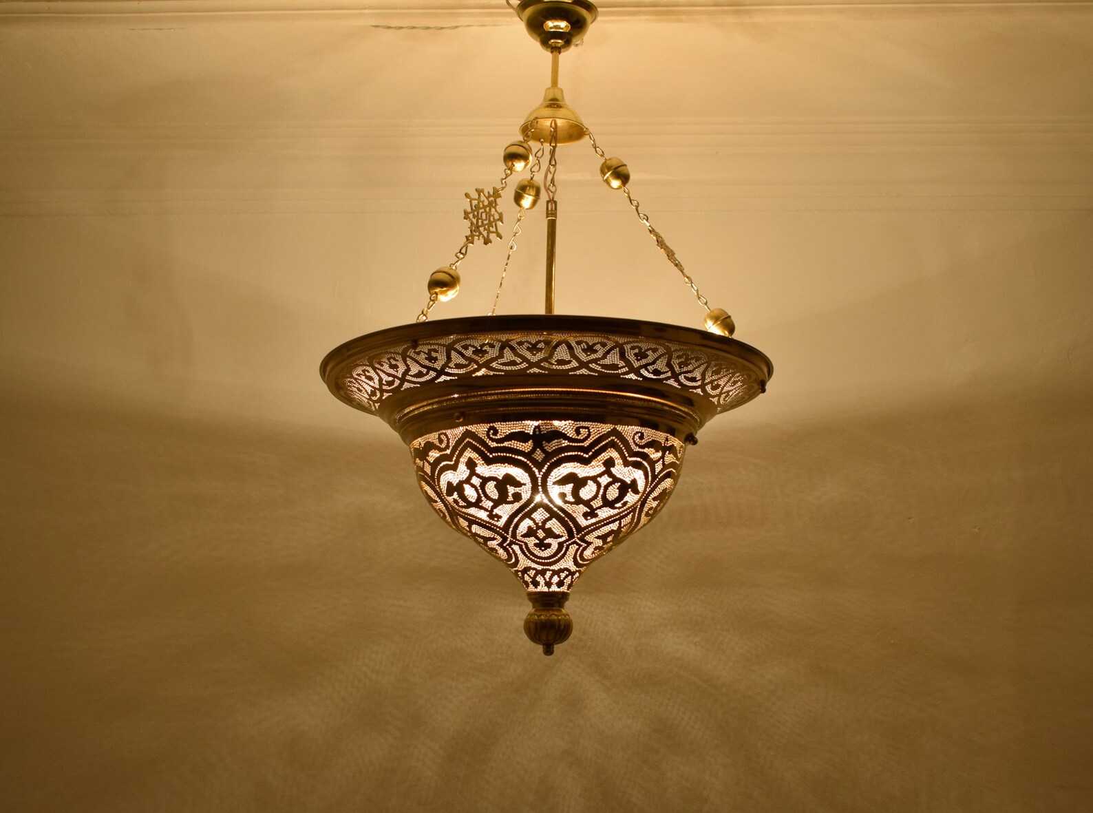 Moroccan Brass Ceiling Light Chandelierchandelier Etsy