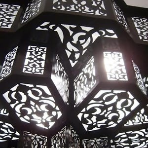 Moroccan Chandelier: Hand-Pierced Shadow Caster (Entryway Foyer, 20 Inch), view 6