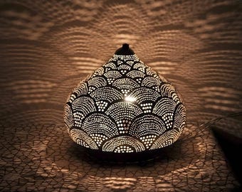 Moroccan Brass Floor Lamp - Black Lantern, Hand-Pierced Heirloom Quality