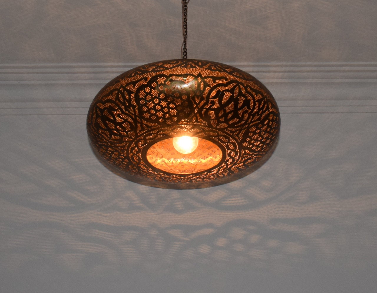 Moroccan Pendant Light-pendant Lighting-moroccan Lamp-bronze - Etsy