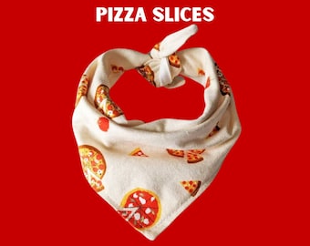 Pizza Slices Tie On Dog Bandana by Cheffy and Co