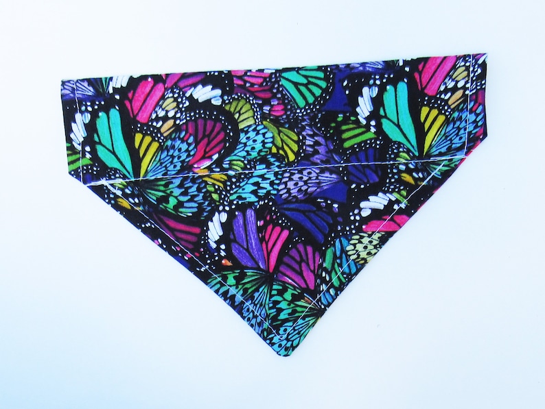 Colorful Abstract Butterfly Dog Collar Bandana