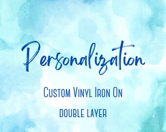 Custom Iron On Vinyl Add On - Double Layer | Puppy Gift | Dog Gift | Customizable | Iron On | Cricut | Dog Name | Glitter | Bandana | Decal