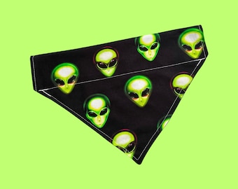 Area 51 Alien Invasion Slip On Dog Bandana by Cheffy and Co