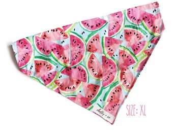 Juicy Watermelon Slip On Dog Bandana by Cheffy and Co