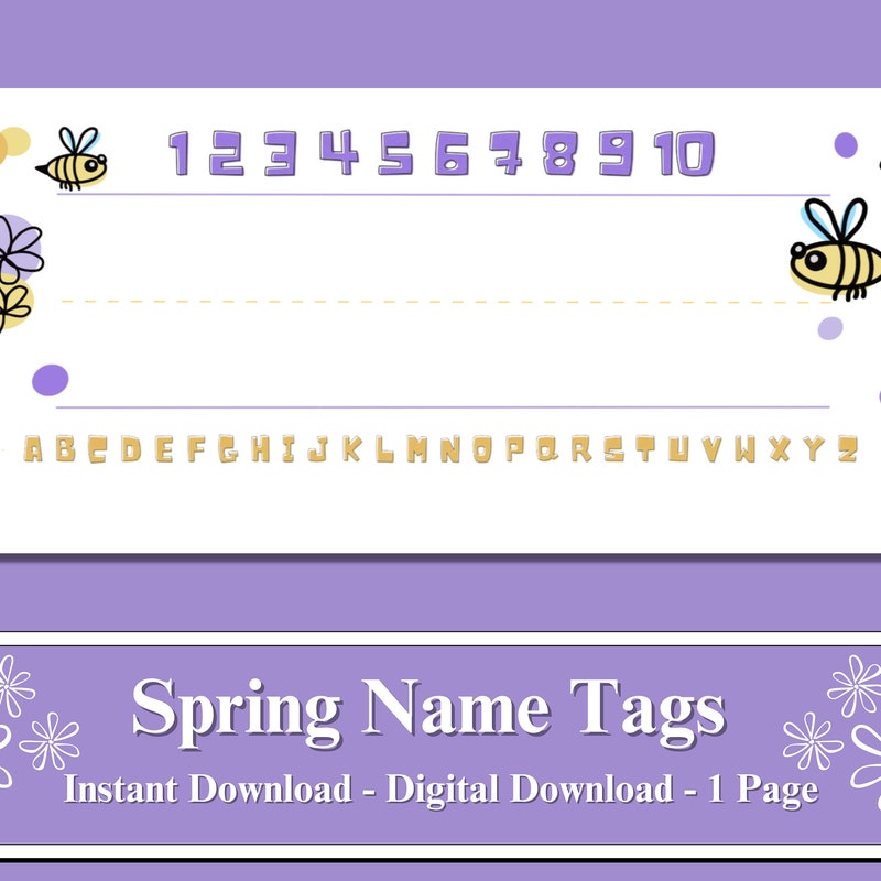 Spring Name Tags - Etsy