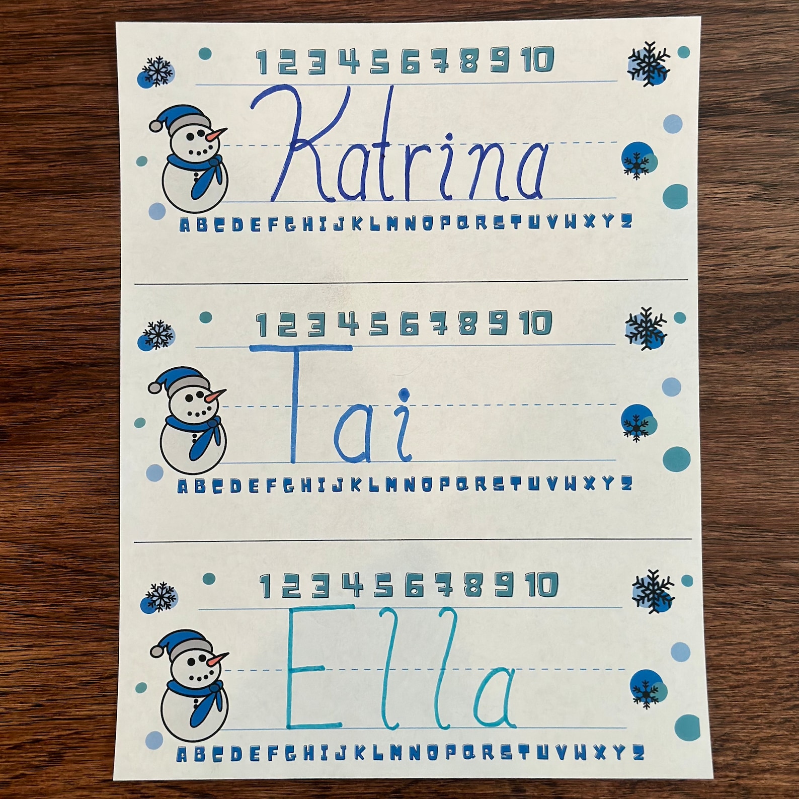 Winter Name Tags Instant Download Winter Printable Classroom Decor