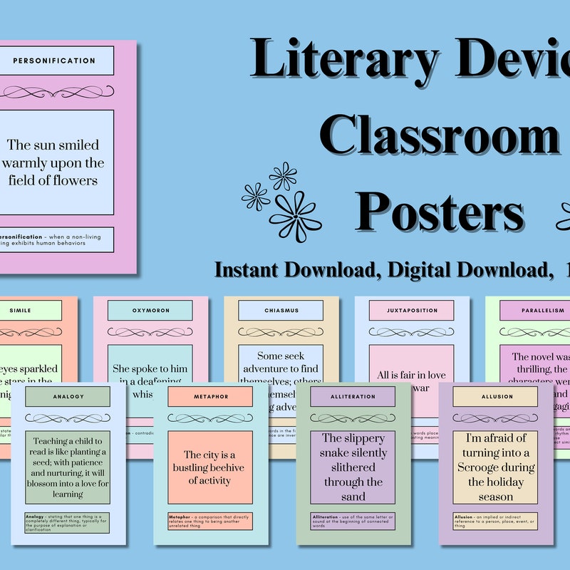 Literature Poster - Etsy