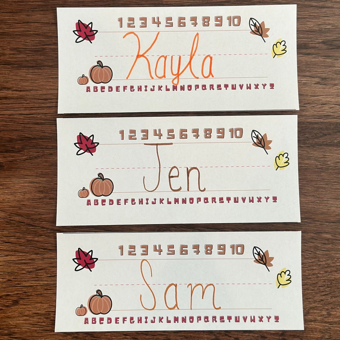 Fall Name Tags - Instant Download - Autumn Name Tags - Fall Printable ...