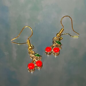 cherry earrings