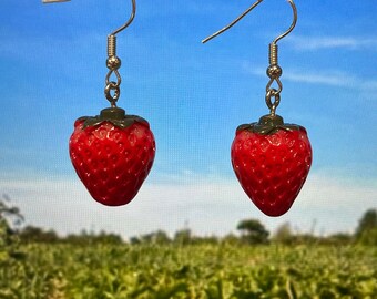 strawberry earrings