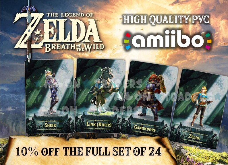 The Legend Of Zelda Breath Of The Wild Amiibo Cards www.etsy.com