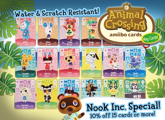 Animal Crossing Amiibo Cards New Horizons | Etsy