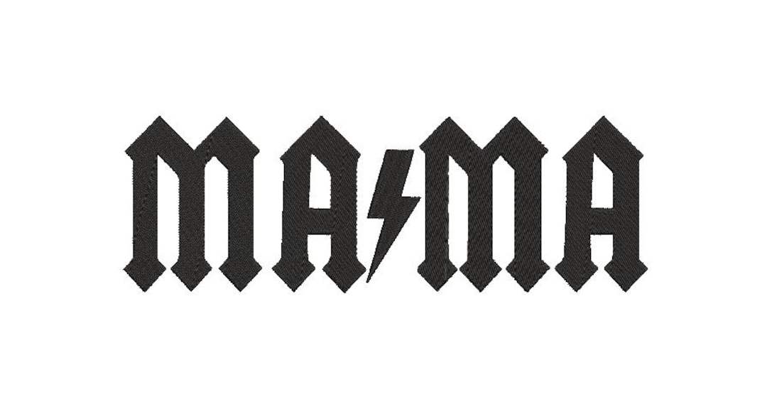 ACDC Mama Embroidery File – Rock Band Style 8in Digital Download | DST ...