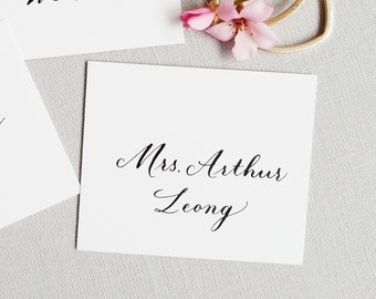 Hand-written Calligraphy Place Cards and Escort Cards | Formal Script | DEPOSIT ONLY for 50+ quantities