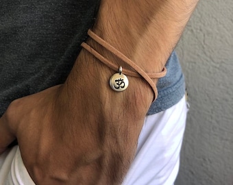 Men's Om Yoga Bracelet, Xmas Christmas Gift/For Boyfriend/Him/Her, Women's Om Bracelet, Yogi Ohm Jewel, Meditation Zen/Reiki Unisex Jewel