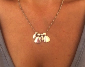 Mum Dad Kids Necklace, Silver Family Necklace, Christmas Gift For Parents, Love/Friendship/People/Anniversary/Birthday Jewel, Boho Unisex