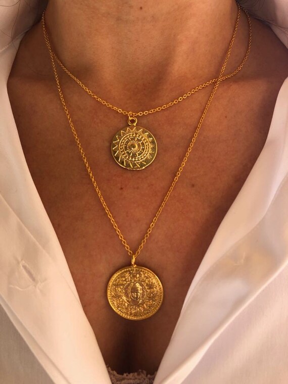 Buddha coin necklace deals