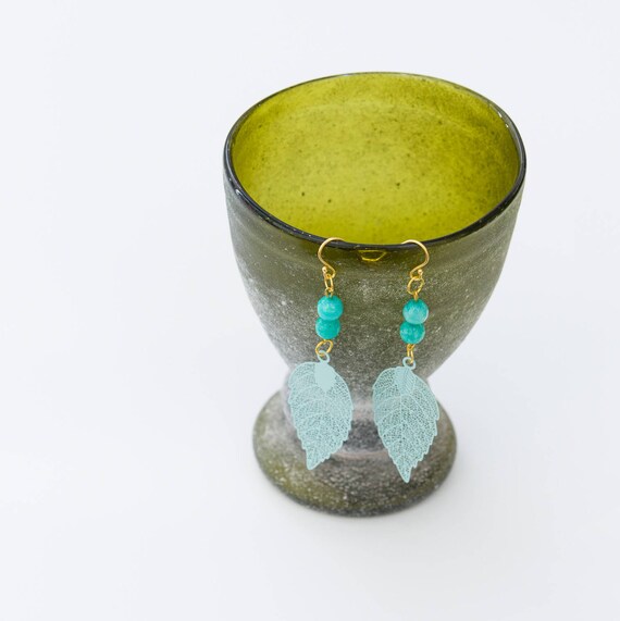 Orecchini pendenti Leaf in Argento - Khaite