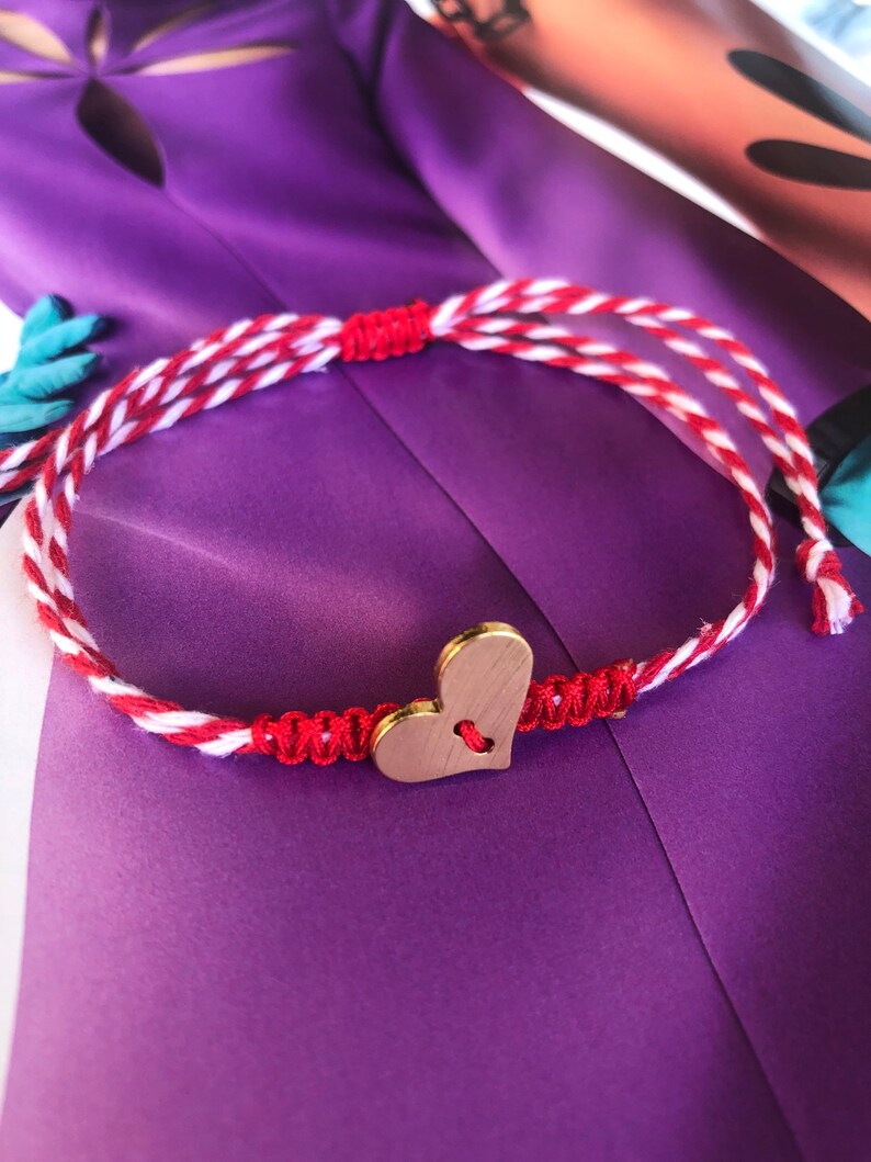 Personalised Red String Jewel Heart Bracelet Love U Mum Bracelet March Bracelet Xmas Gift For Mom Letter Bracelet Greek Spring Martaki