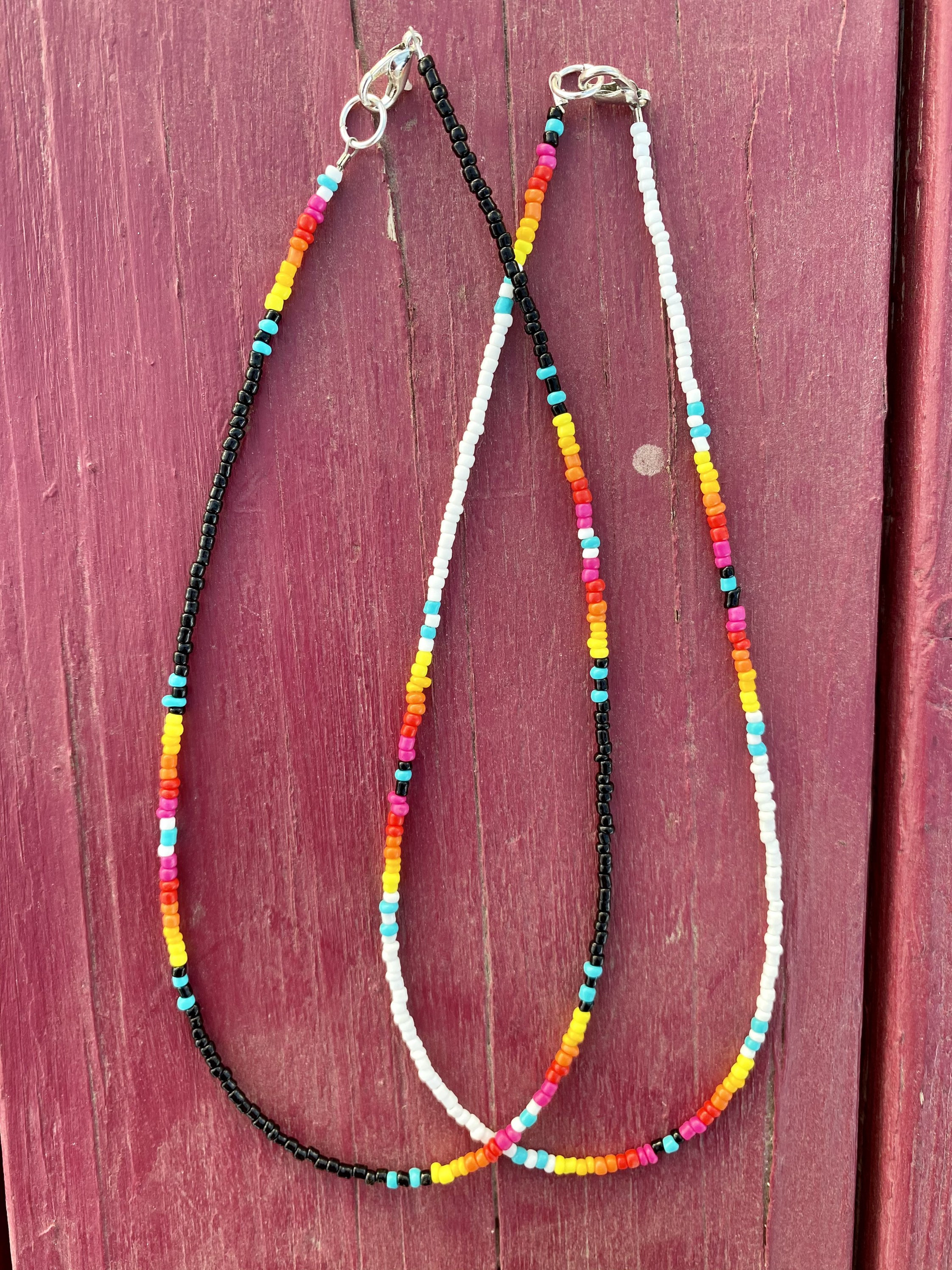 Beaded choker beaded necklace western necklace western Etsy