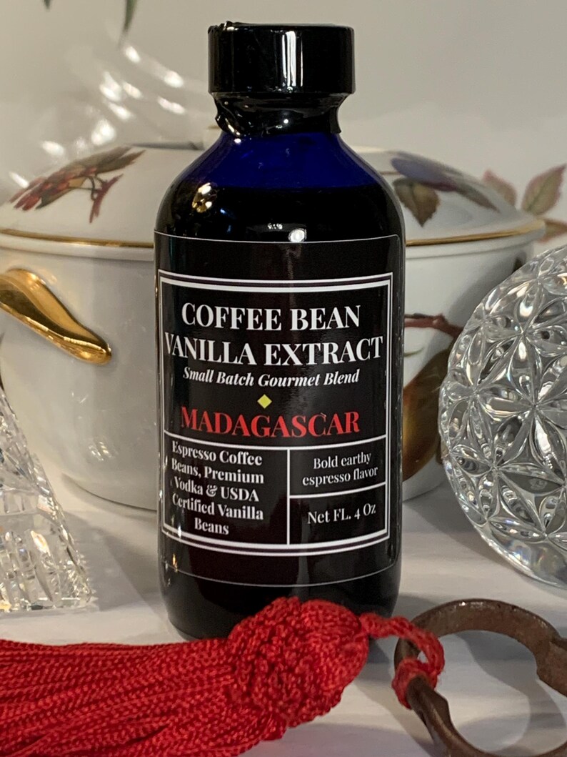 ESPRESSO COFFEE & MADAGASCAR Vanilla Extract 4oz image 1