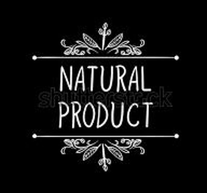 May include: Black and white illustration of a decorative design with the text "NATURAL PRODUCT" in the center.