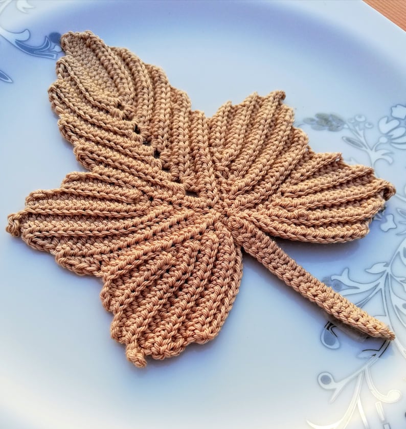 Crochet Maple Leaf Pattern Crochet Pattern Autumn Leaves Etsy