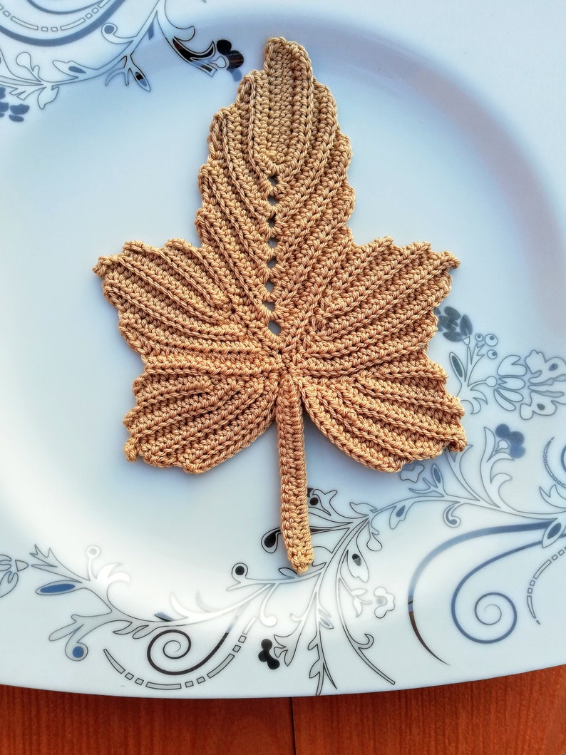 Crochet Maple Leaf Pattern Crochet Pattern Autumn Leaves Etsy